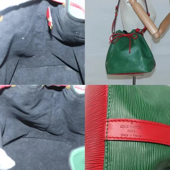 LOUIS VUITTON Epi Petit Noe Shoulder Bag Bicolor Green Red M44147 LV Auth - Picture 15 of 15